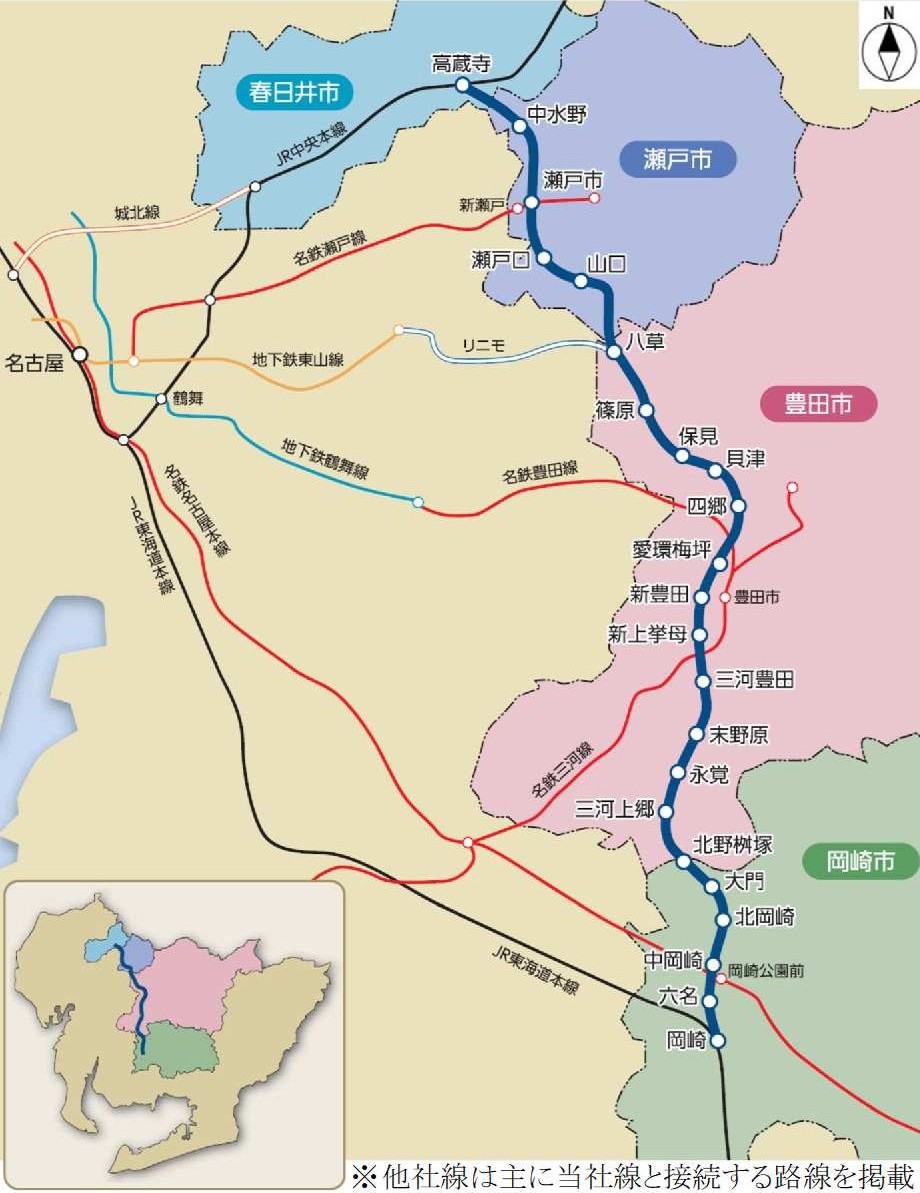 沿線地図|愛知環状鉄道